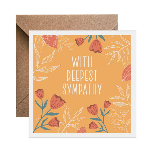 With Deepest Sympathy Floral Card