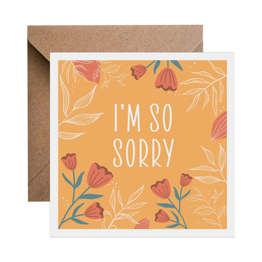 I'm So Sorry Floral Sympathy Card