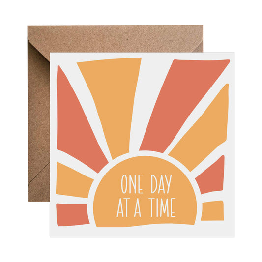 One Day At A Time Sunburst Sympathy Card