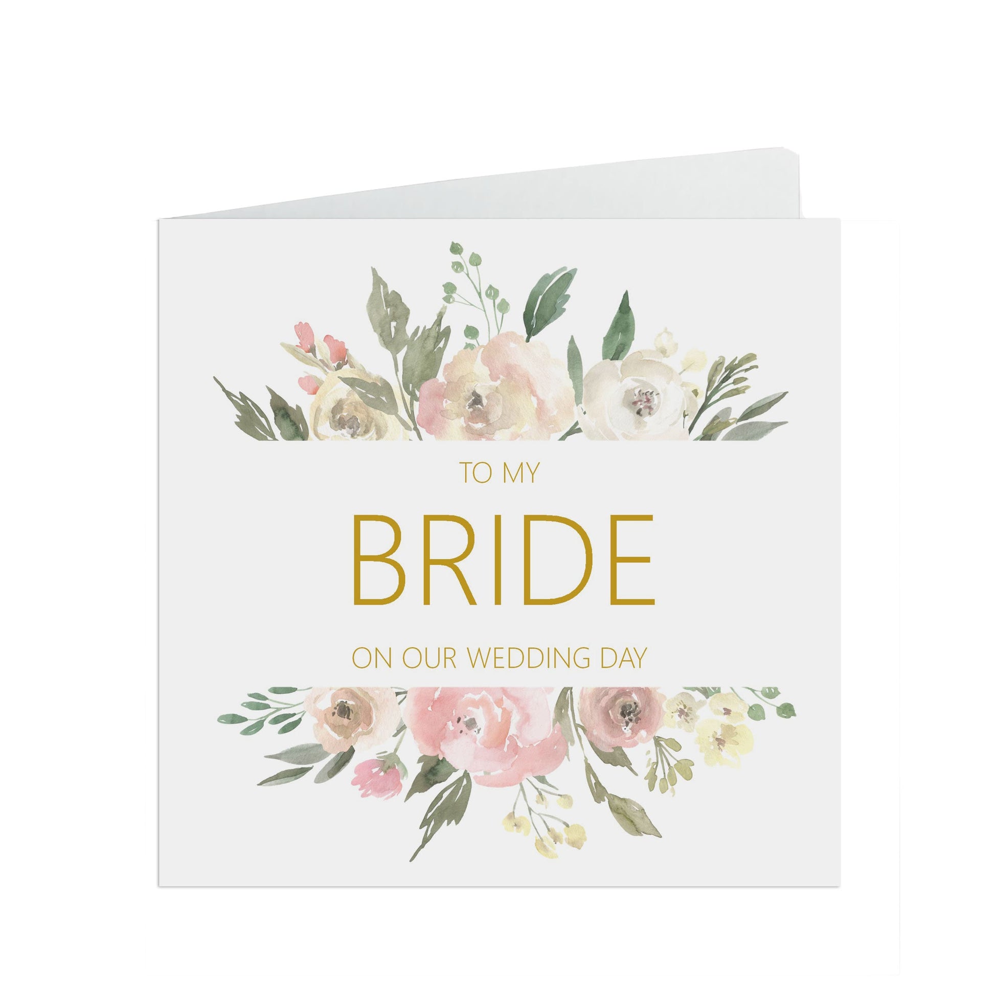 Bride On Our Wedding Day Card- Blush Floral