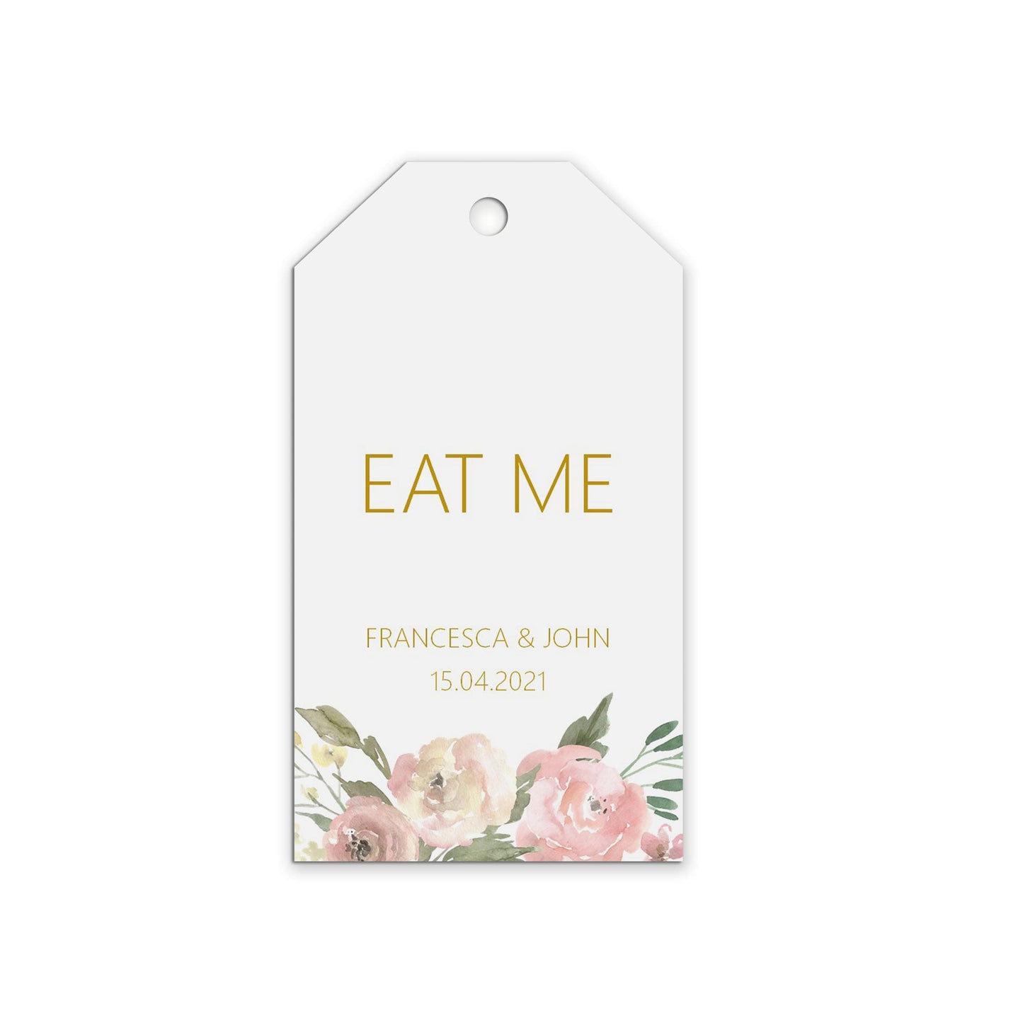 Eat Me Wedding Gift Tags - Blush Floral