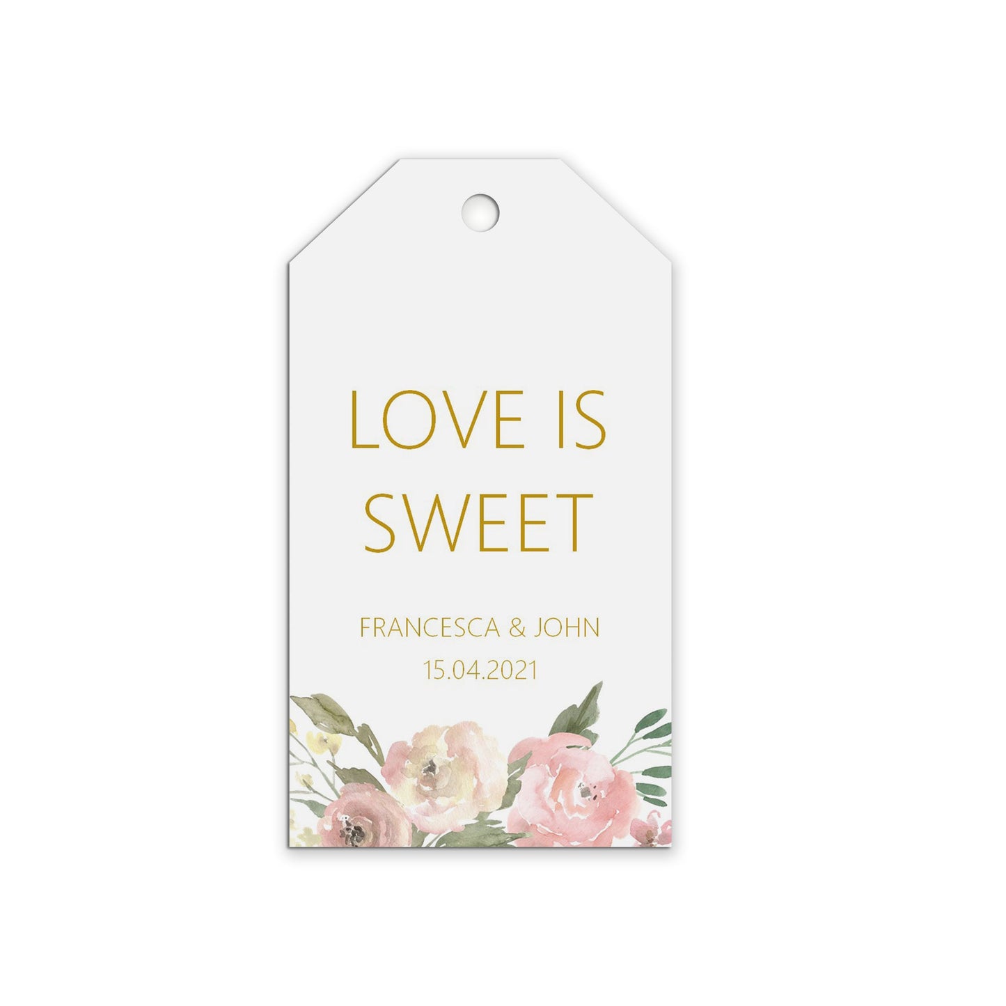 Love Is Sweet Wedding Gift Tags - Blush Floral