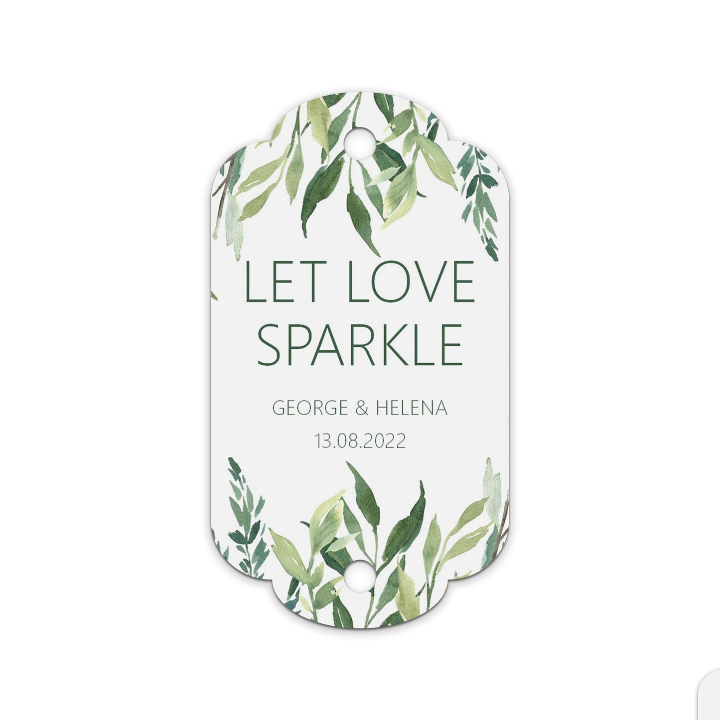 Sparkler Wedding Gift Tags - Greenery