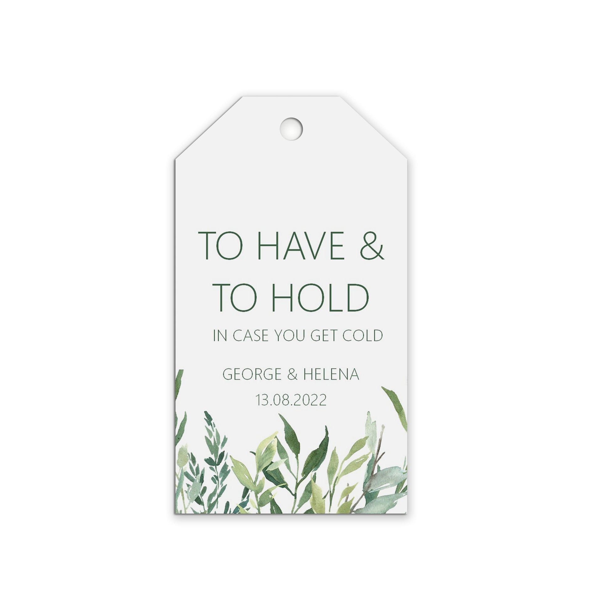 To Have & To Hold Wedding Gift Tags - Greenery