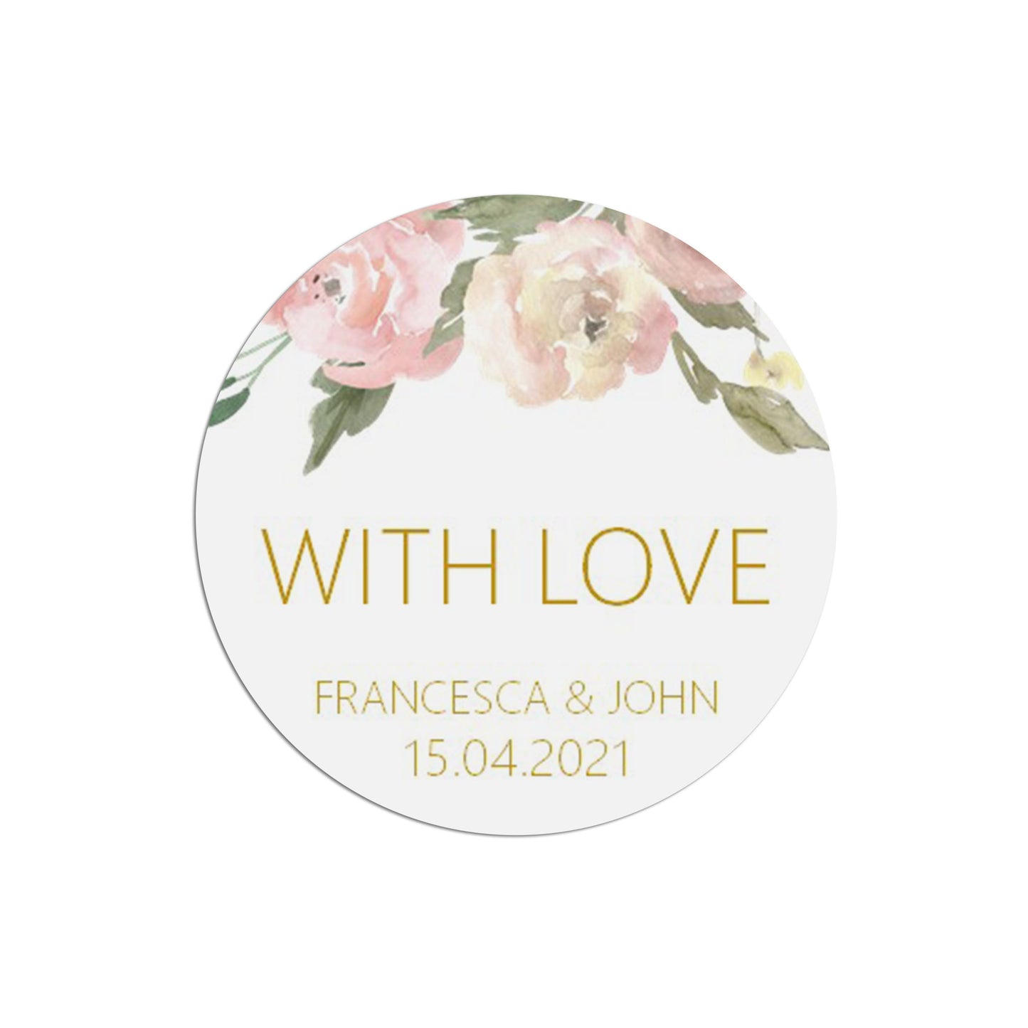 With Love Wedding Stickers - Blush Floral