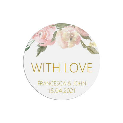 With Love Wedding Stickers - Blush Floral