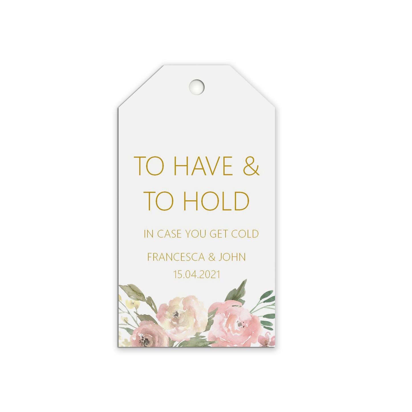 To Have & To Hold Wedding Gift Tags - Blush Floral