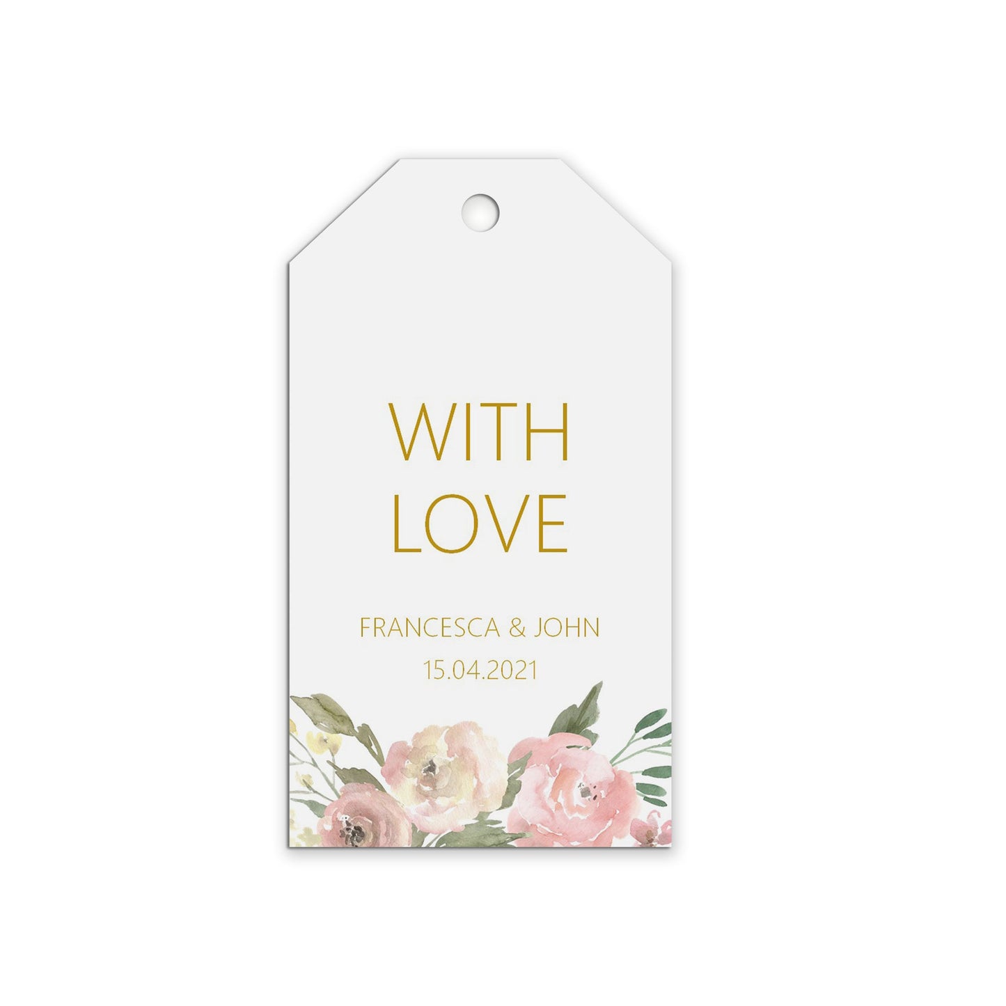 With Love Wedding Gift Tags - Blush Floral