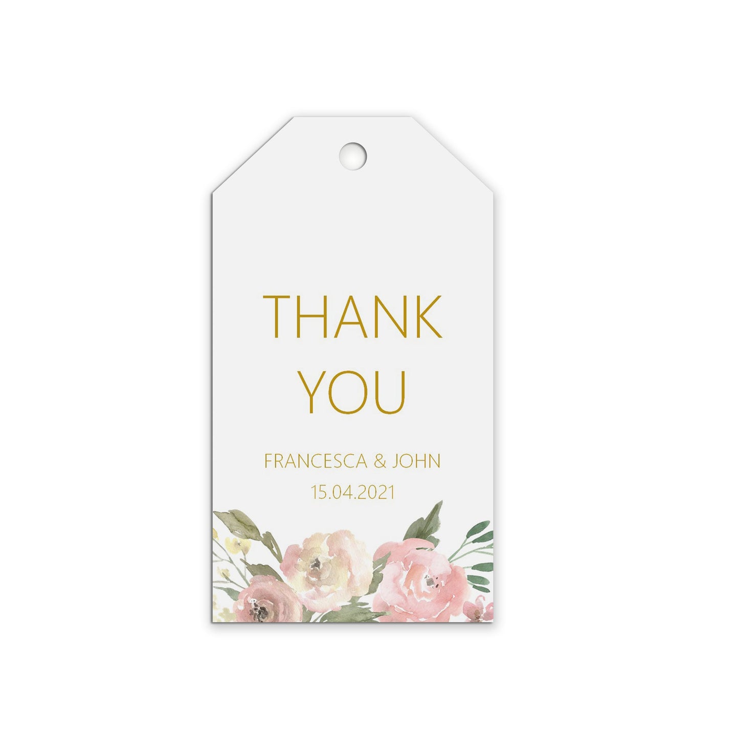 Thank You Wedding Gift Tags - Blush Floral