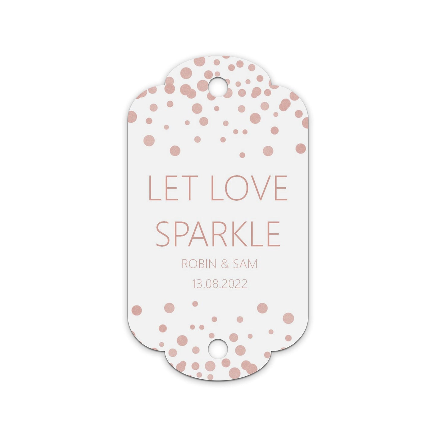 Sparkler Wedding Gift Tag, Blush Confetti Personalised Pack Of 10