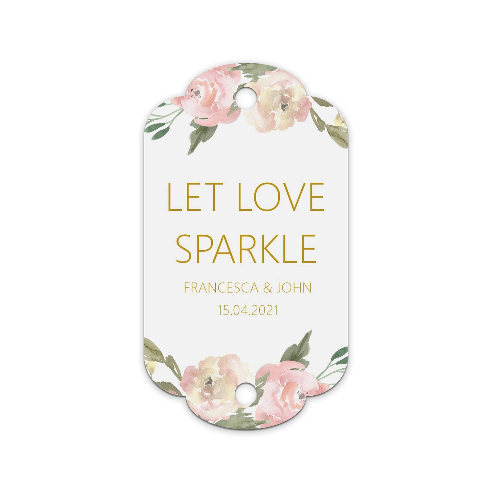 Sparkler Wedding Gift Tags - Blush Floral
