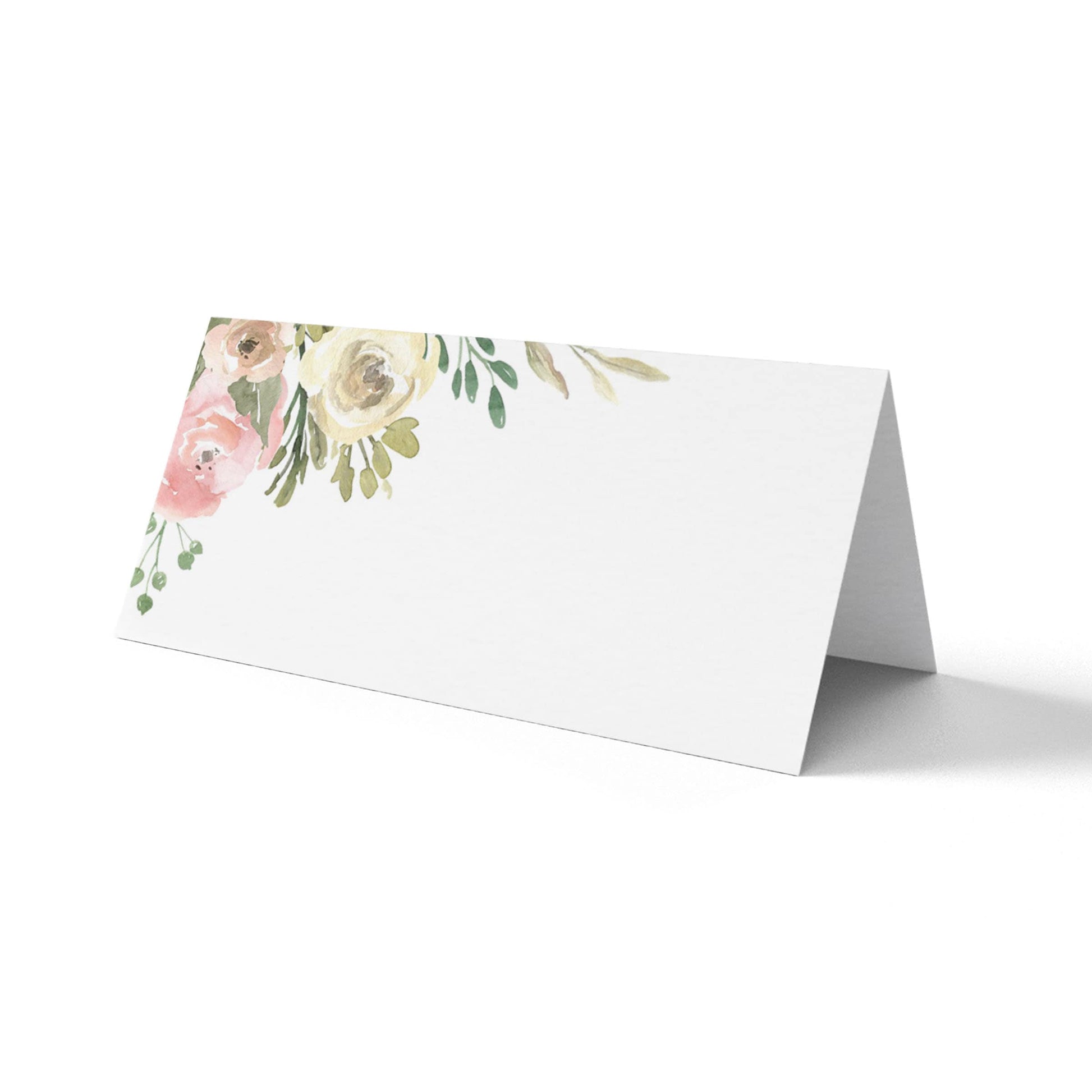 Blank Place Cards - Blush Floral