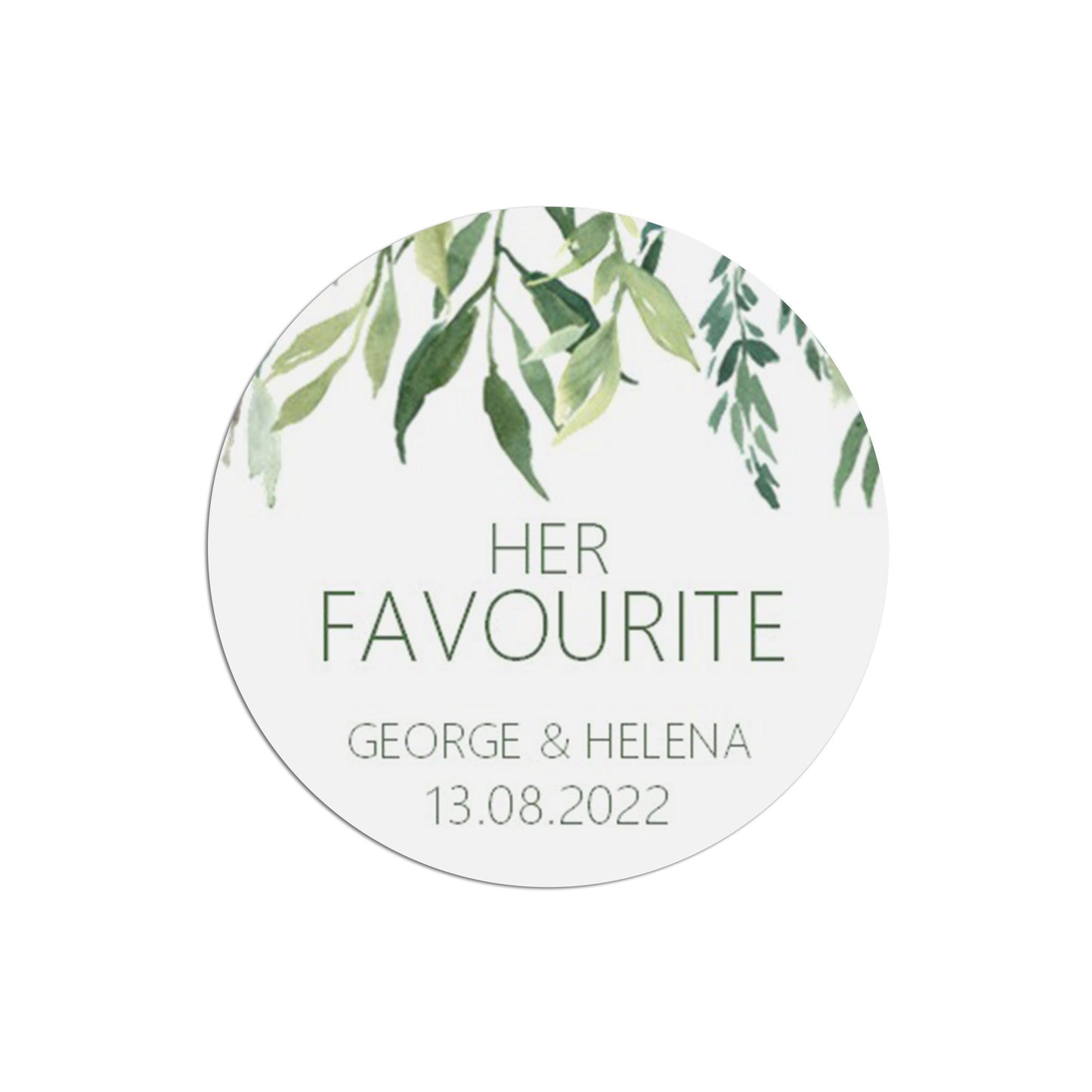 Her Favourite Wedding Stickers - Greenery