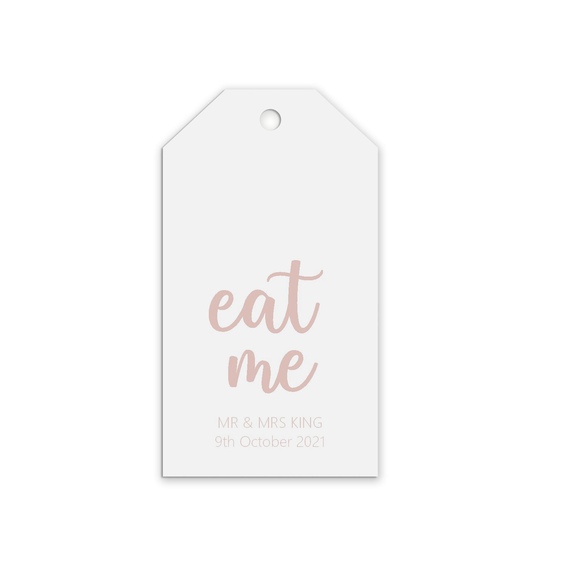 Eat Me Rose Gold Effect Personalised Gift Tags, Pack of 10