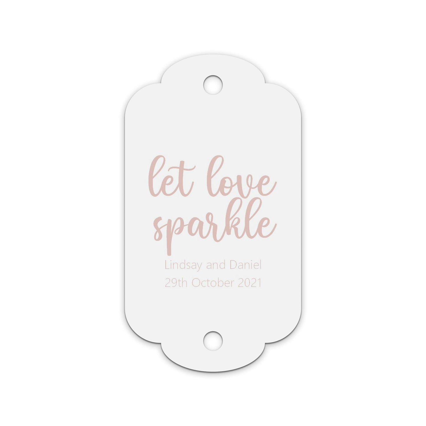 Sparkler Rose Gold Effect Personalised Gift Tags, Pack of 10