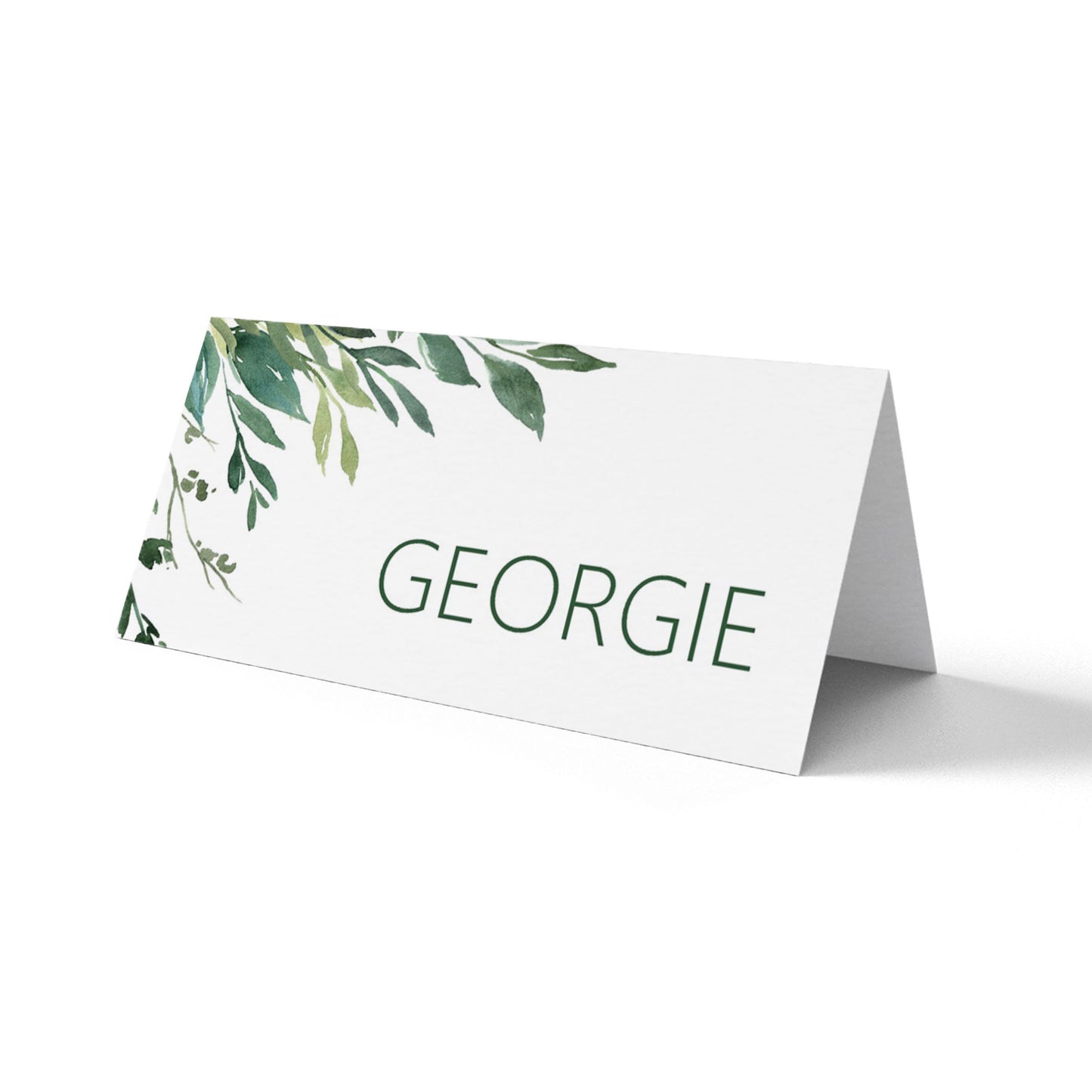 Personalised Place Cards - Greenery