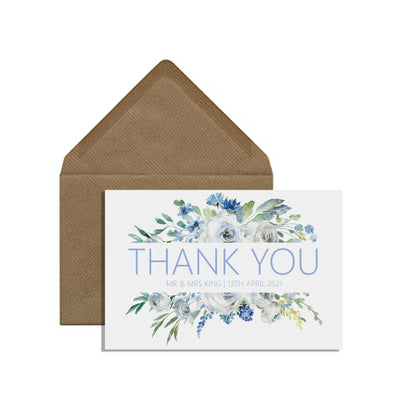 Thank You Cards - Blue Floral