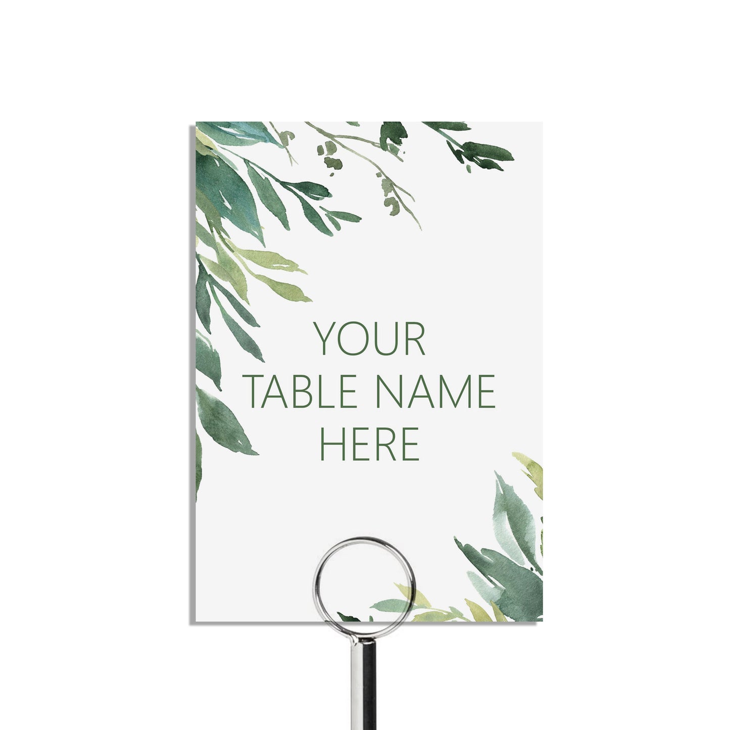 Table Name Cards - Greenery