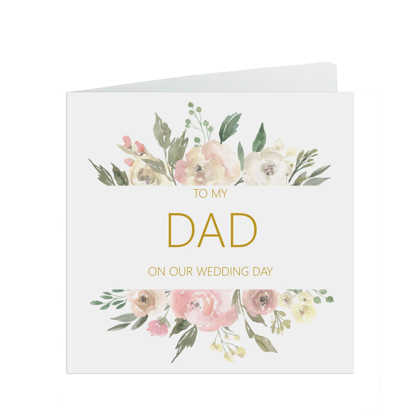 Dad On Our Wedding Day Card - Blush Floral