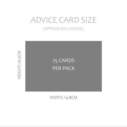 Black & White Wedding Advice Cards - Pack Of 25