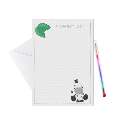 Wild Animal Personalised Letter Writing Set - 15 Sheets & Envelopes - Lots Of Designs - PMPrinted