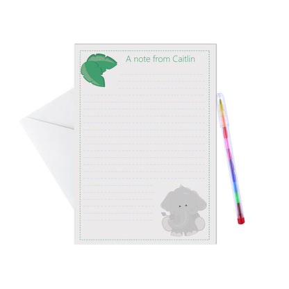 Wild Animal Personalised Letter Writing Set - 15 Sheets & Envelopes - Lots Of Designs - PMPrinted