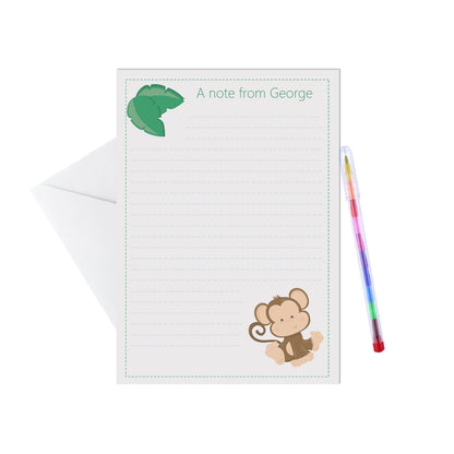 Wild Animal Personalised Letter Writing Set - 15 Sheets & Envelopes - Lots Of Designs - PMPrinted