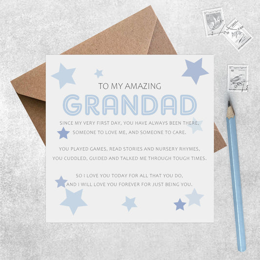 Stars Sentimental Father's Day Poem Card - Lots Of Relations - PMPrinted