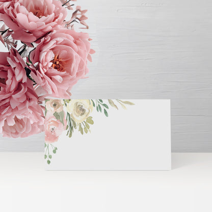 Blank Place Cards - Blush Floral