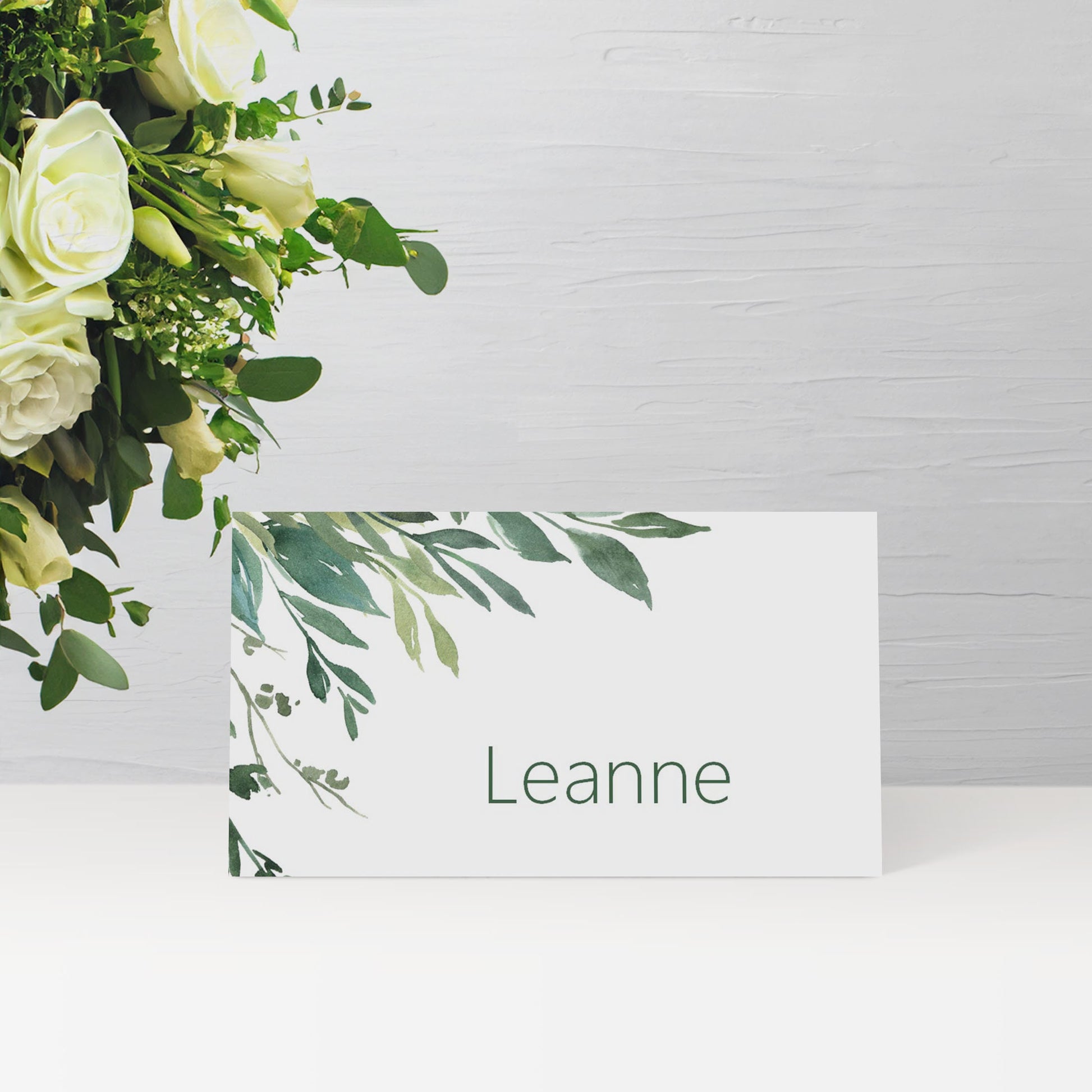 Personalised Place Cards - Greenery