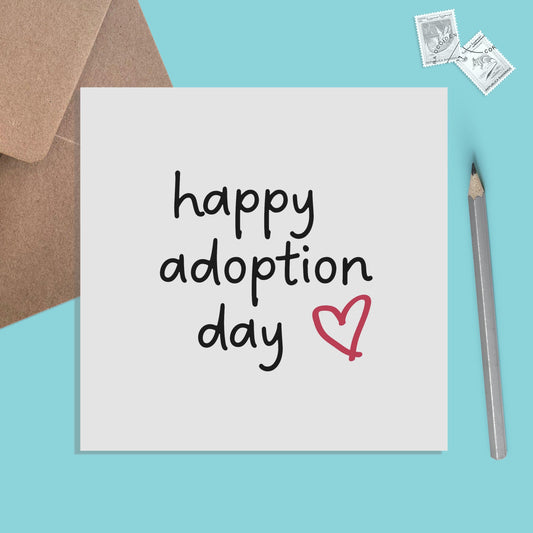 Happy Adoption Day Simple Card For Newly Adopted Child Or Family.