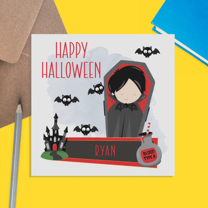 Witch Halloween Personalised Children's Card - PMPrinted