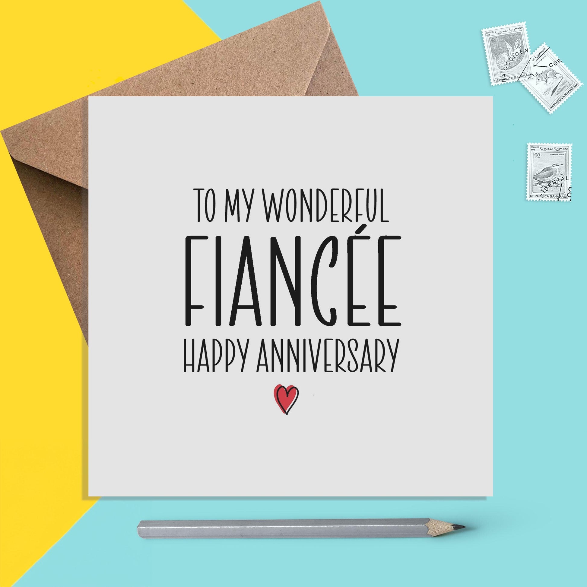 Wonderful Fiancée - Anniversary Card