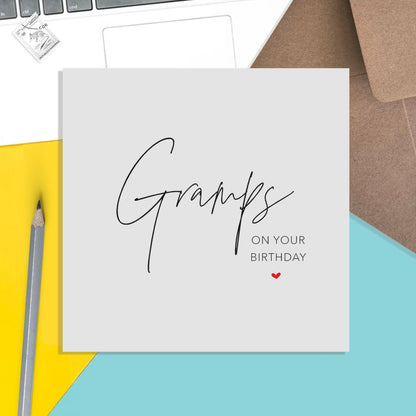 Gramps Birthday Card, Simple Elegant Design - PMPrinted