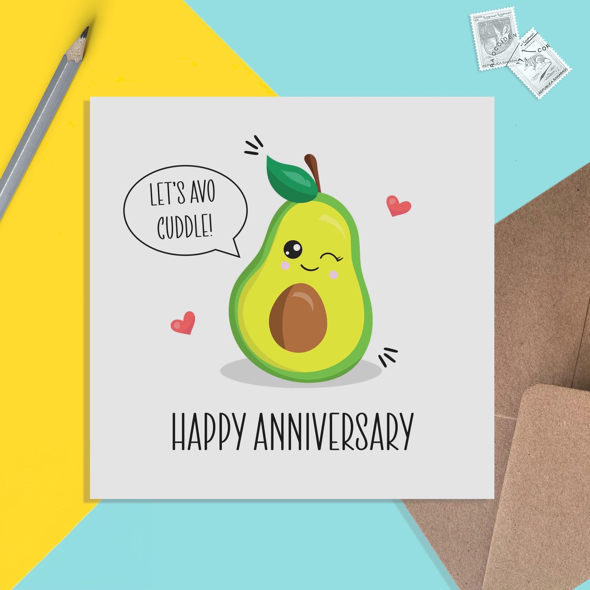 Let's Avo Cuddle - Anniversary Card