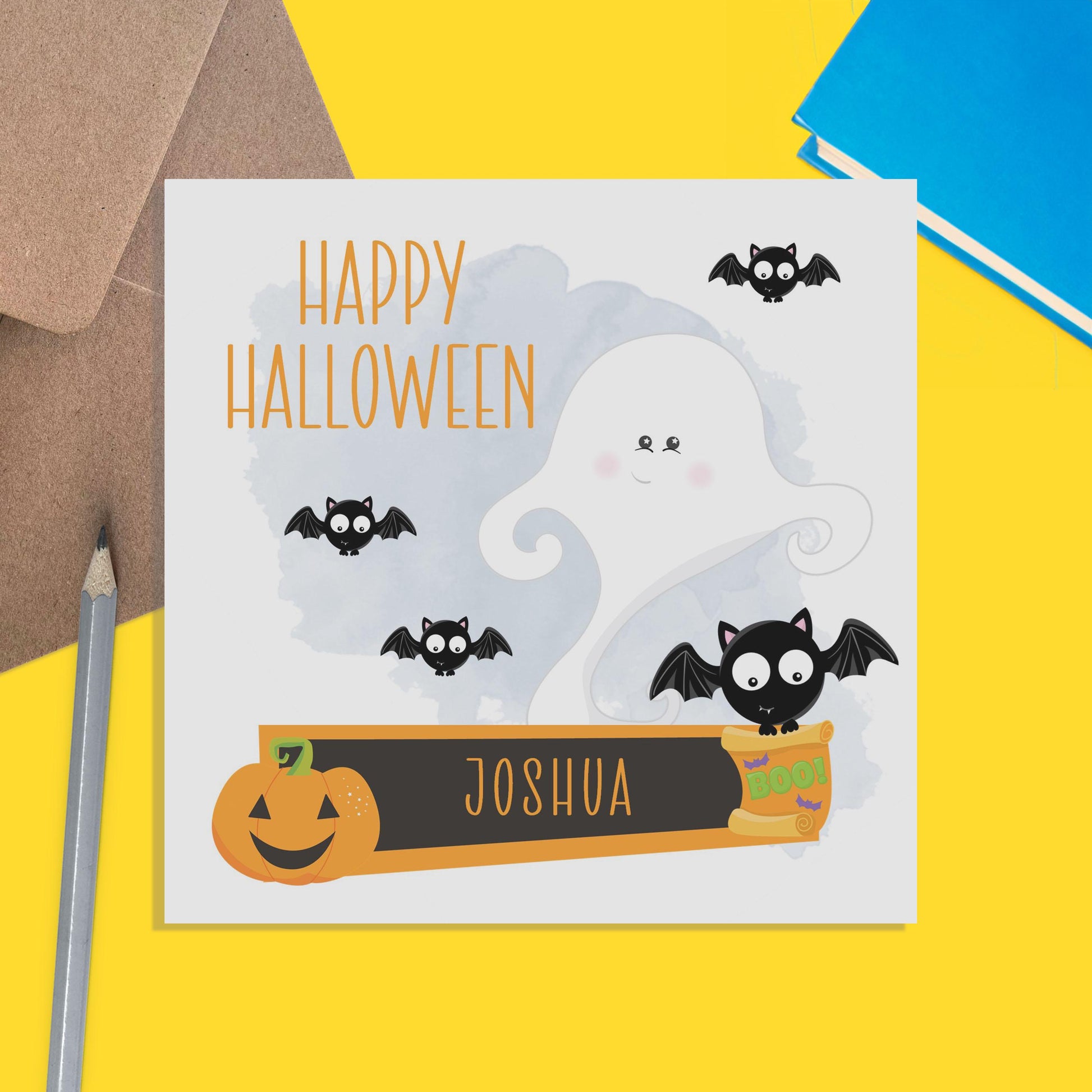 Witch Halloween Personalised Children's Card - PMPrinted