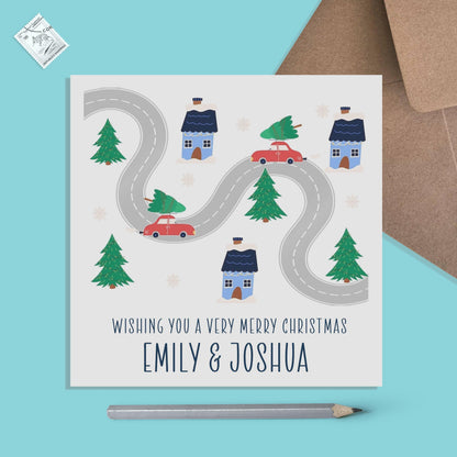 Personalised Christmas Card For Couple, Christmas Card For friends - PMPrinted