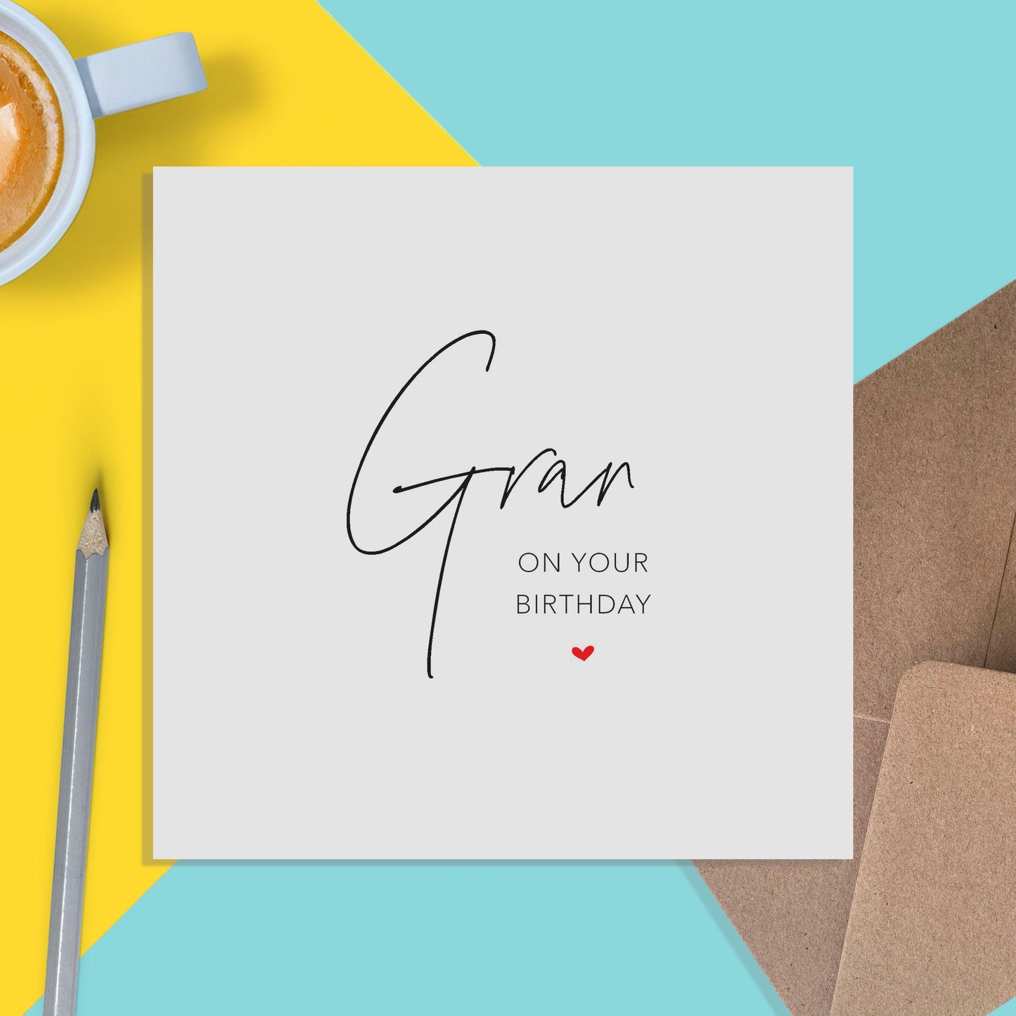 Gran Birthday Card, Simple Birthday Card - PMPrinted