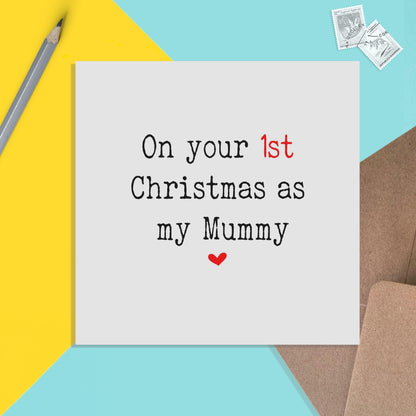 To My Mummy Christmas Card From Son Or Daughter, Mum 1st Christmas Card - PMPrinted