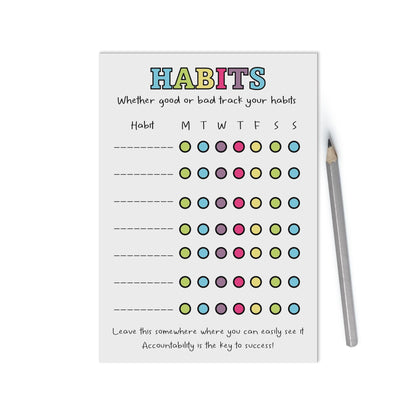 Habit Tracker A6 Notepad - Accountability Is The Key To Success