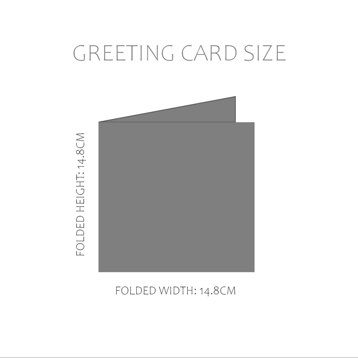 a sheet of paper with the text greeting card size folded width 14 8cm