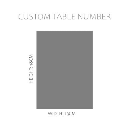 the width of a table number with the width of the table