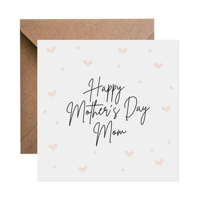 Mothers Day Pink Heart Card - Choose Your Recipient