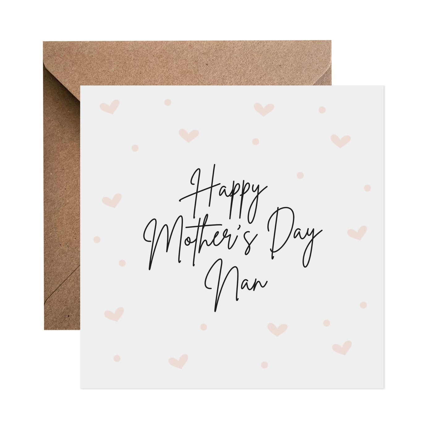 Mothers Day Pink Heart Card - Choose Your Recipient