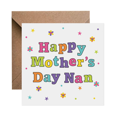 Grandparent Colourful Mother's Day Card - Choose Your Recipient