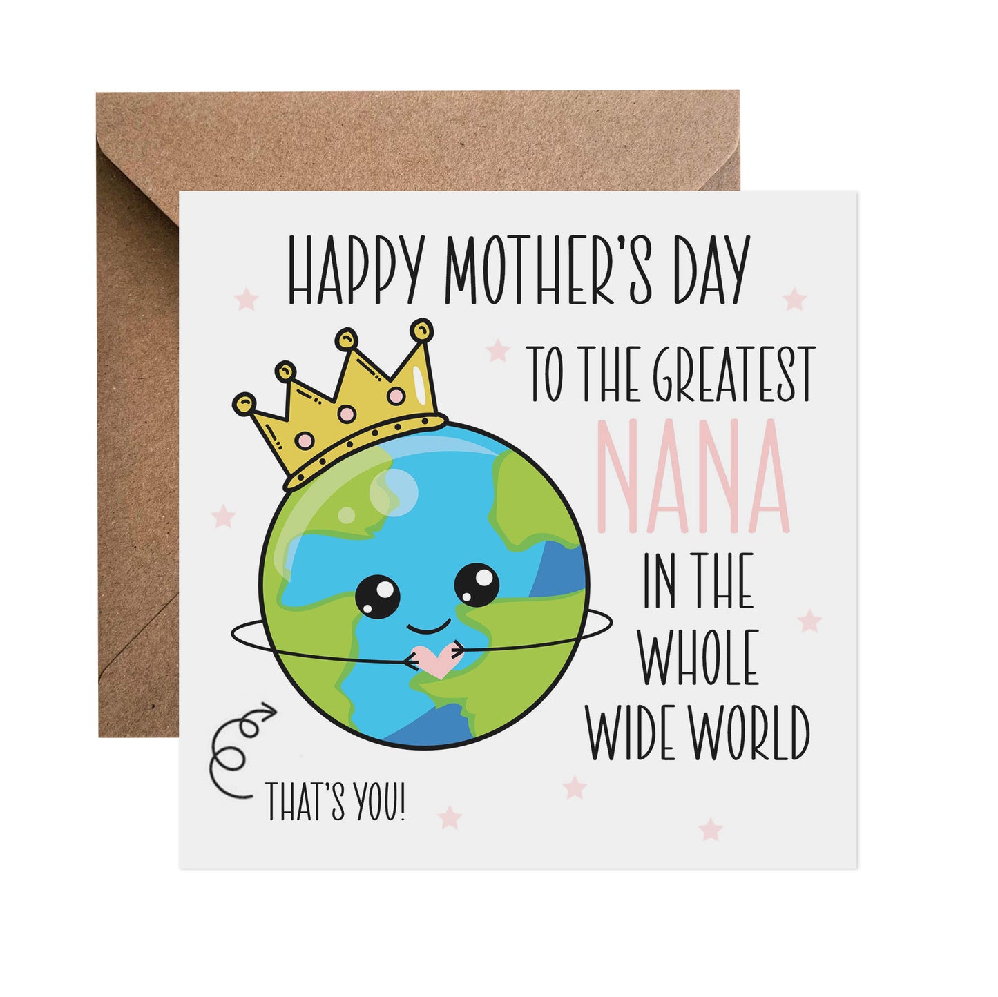 Whole Wide World Mother's Day Card - Choose Your Recipient