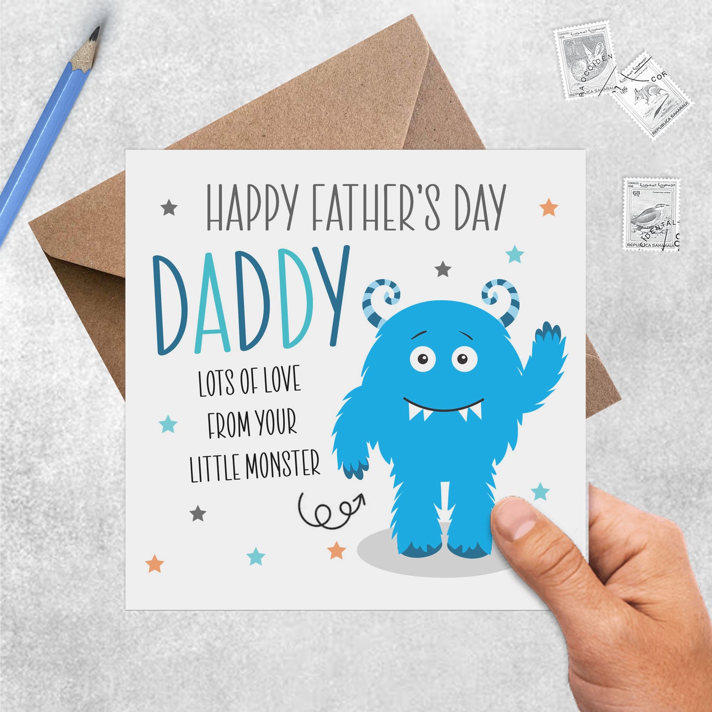 Daddy Father's Day From Your Little Blue Monster