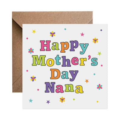 Grandparent Colourful Mother's Day Card - Choose Your Recipient