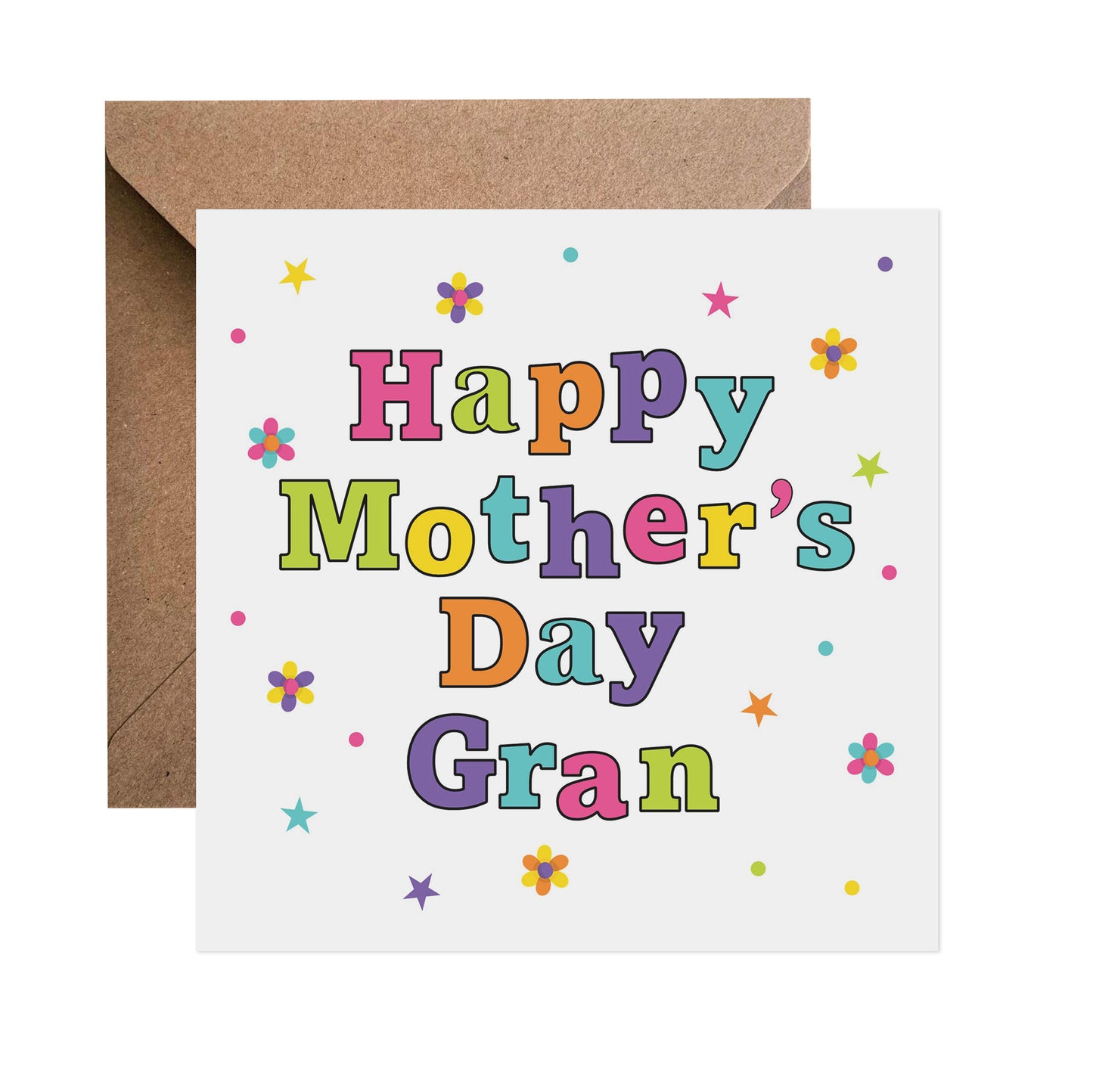 Grandparent Colourful Mother's Day Card - Choose Your Recipient