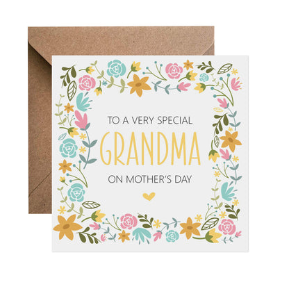 Yellow Floral Mother's Day Card - Choose Your Recipient